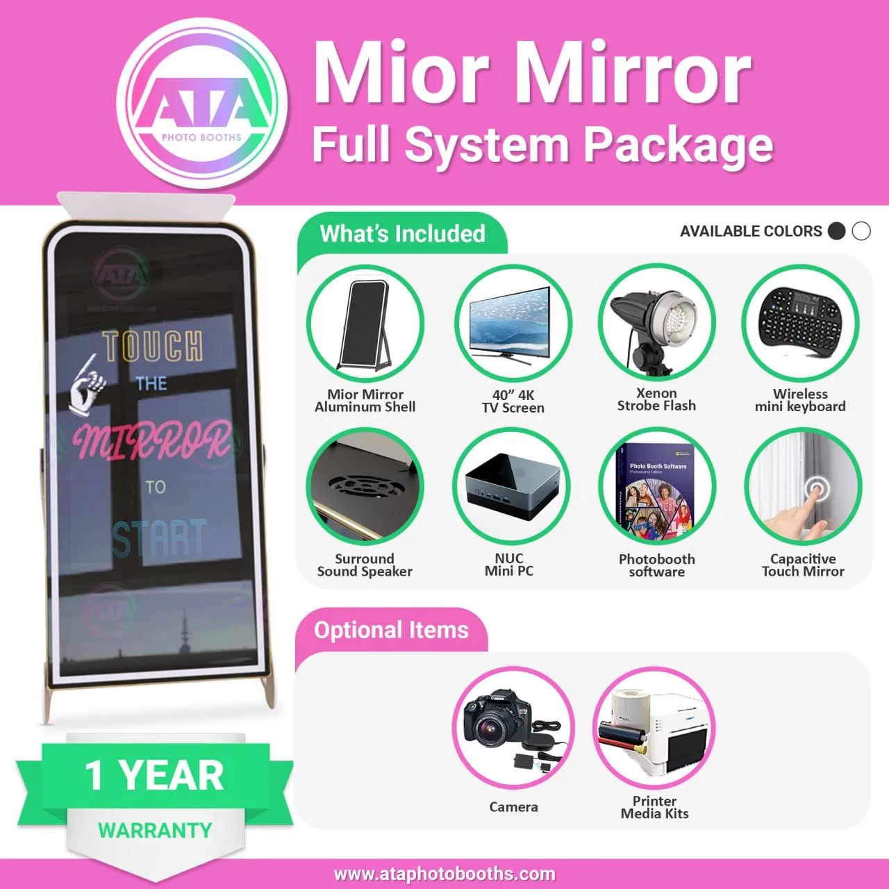 Mior Mirror Booth System Package Deal