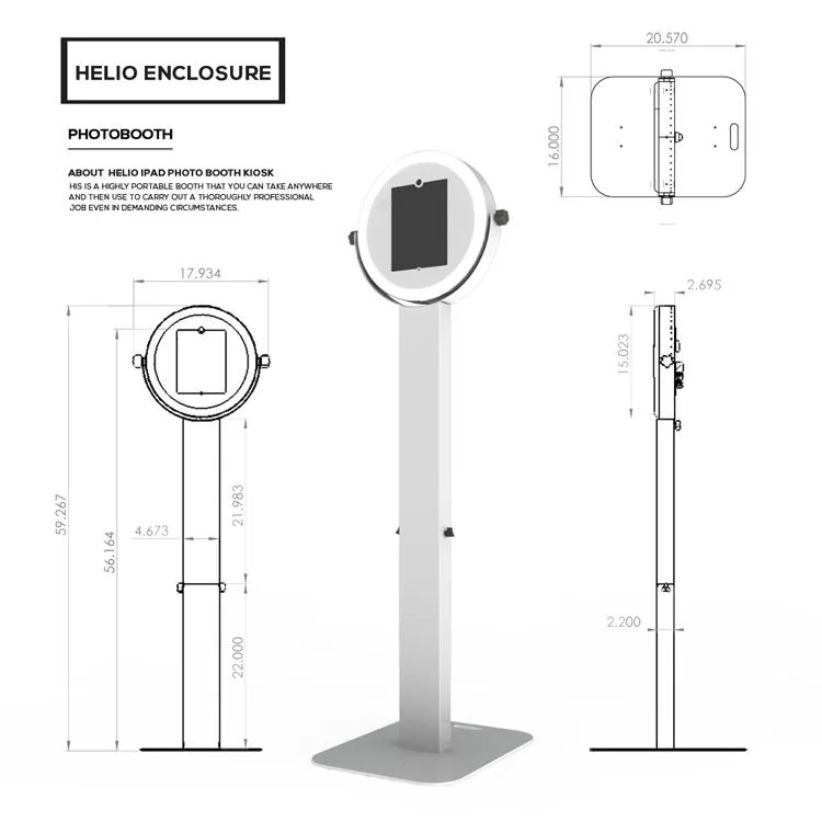 Slim Helio iPad Ringlight Photobooth with FREE cloud based Photobooth App