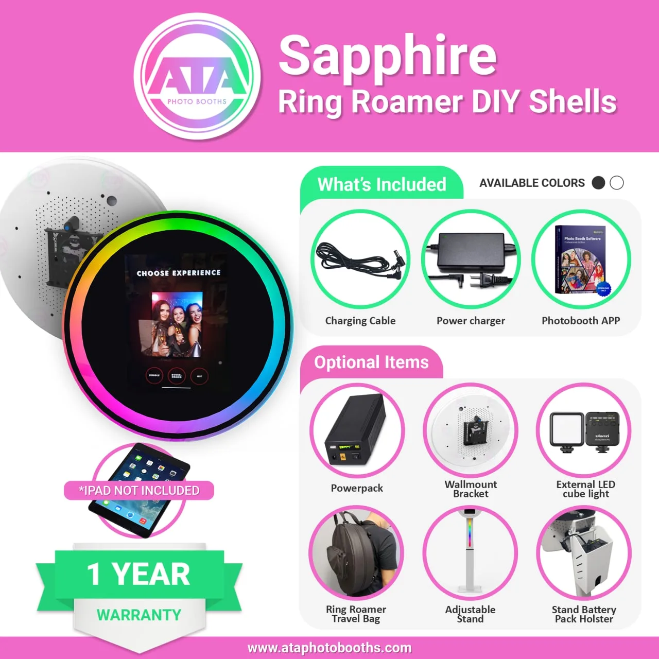 Ring Roamer Sapphire ipad Mirror Photobooth