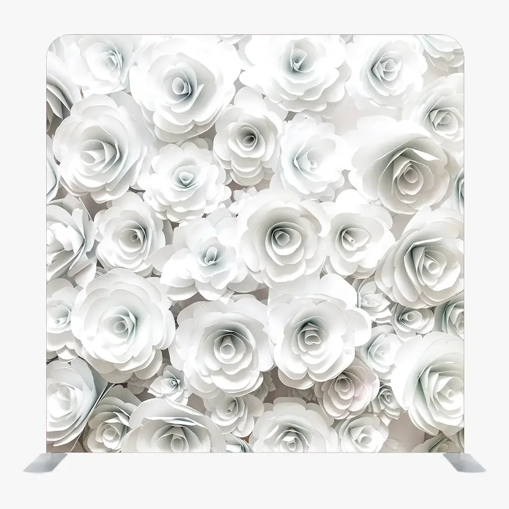 3D Paper Flowers Single Sided Tension Fabric Backdrop Frame and Fabric Set