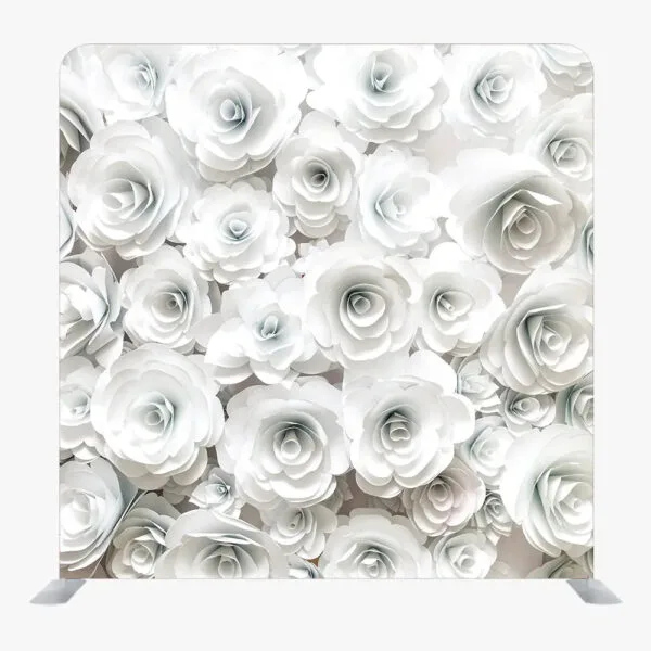 3D Paper Flowers Single Sided Tension Fabric Backdrop Frame and Fabric Set