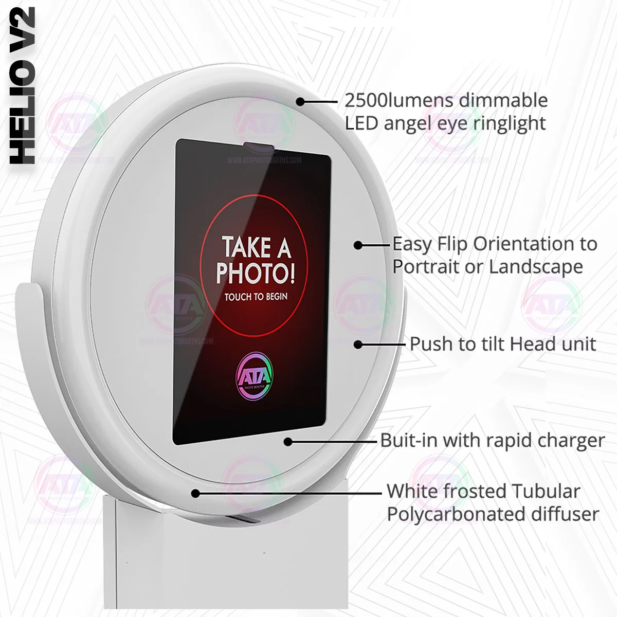 Helio V3 iPad Ringlight Photobooth with FREE cloud based Photobooth App